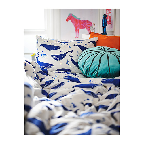 BLÅVINGAD duvet cover and pillowcase