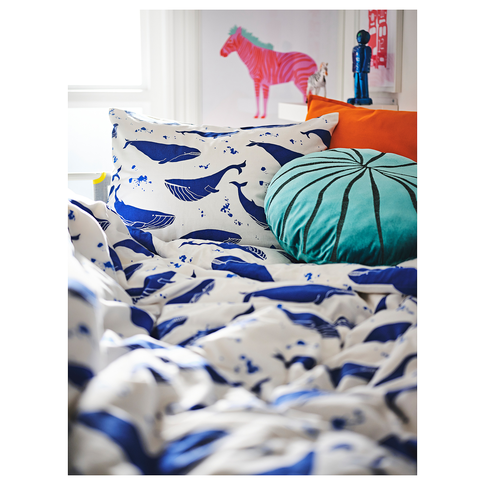 BLÅVINGAD duvet cover and pillowcase