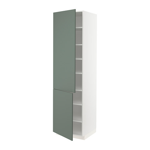 METOD high cabinet with shelves/2 doors