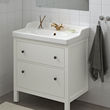 HEMNES/RUTSJÖN wash-stnd w drawers/wash-basin/tap