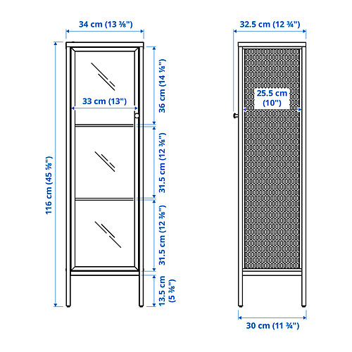 BAGGEBO cabinet with glass doors