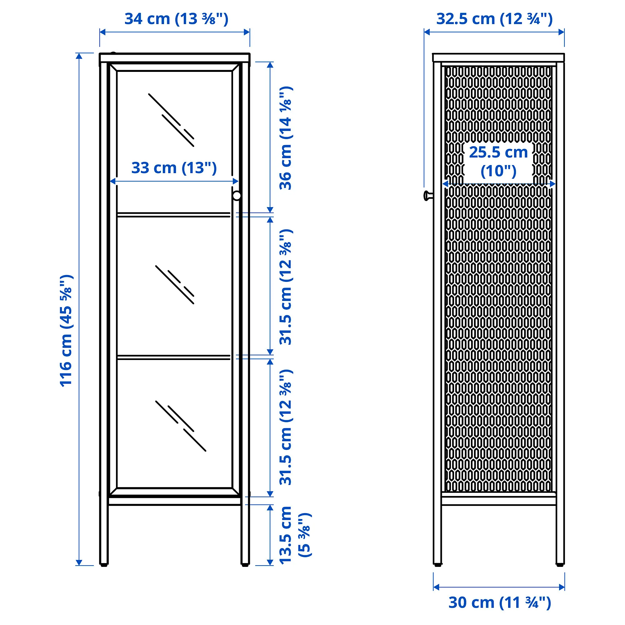 BAGGEBO glass-door cabinet