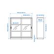 TONSTAD cabinet with sliding glass doors