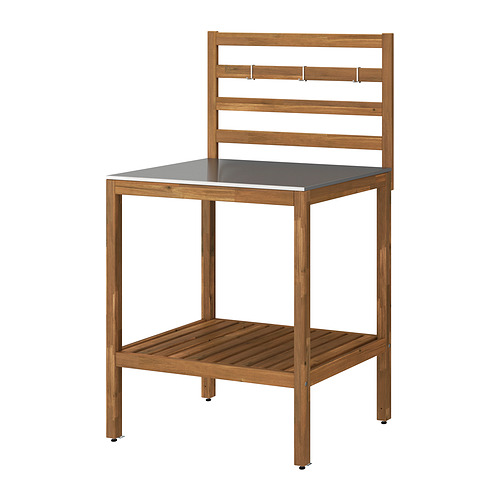 NÄMMARÖ - 開放式廚房組, 淺棕色/不鏽鋼 戶外用, 80x62 公分 | IKEA 線上購物 - PE996392_S4