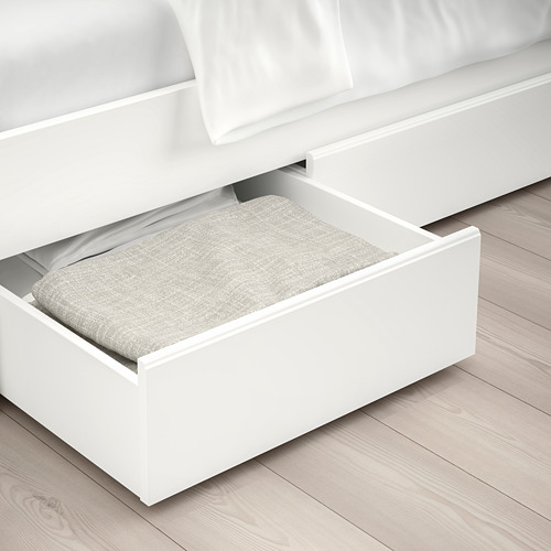 SONGESAND - 雙人床框, 白色, 附LÖNSET床底板條/4件收納盒 | IKEA 線上購物 - PE658848_S4