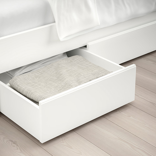 SONGESAND bed frame with 2 storage boxes