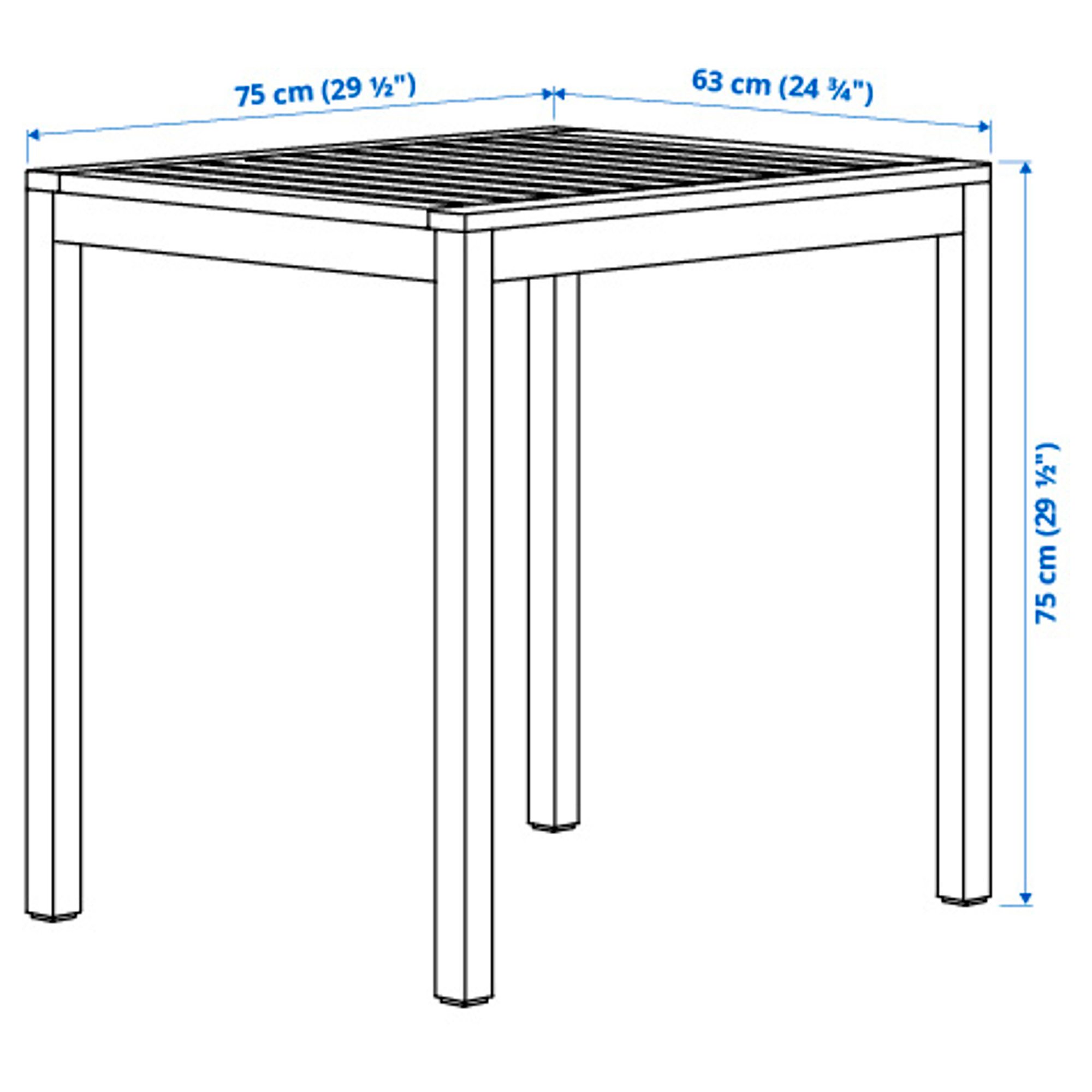 NÄMMARÖ table+2 chairs w armrests, outdoor