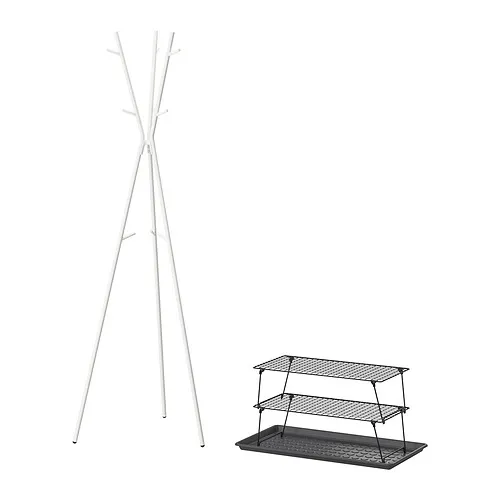 GREJIG/EKRAR - 玄關家具 4件組, 白色/灰色 | IKEA 線上購物 - PE958030_S4