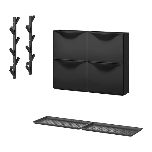 TRONES/BAGGMUCK - 玄關家具 6件組, 黑色/灰色 | IKEA 線上購物 - PE958033_S4