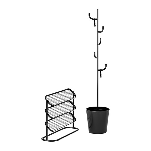 ÄLGANÄS - hallway furniture, set of 2, black | IKEA Taiwan Online - PE958048_S4