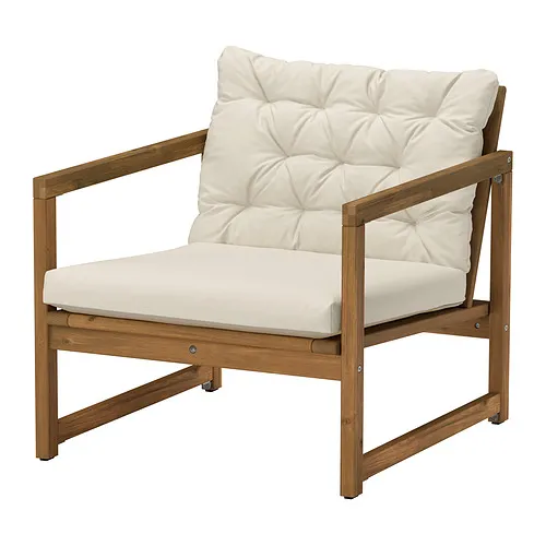 NÄMMARÖ - 戶外躺椅，淺棕色/Kuddarna 淺灰米色 | IKEA 線上購物 - PE996440_S4