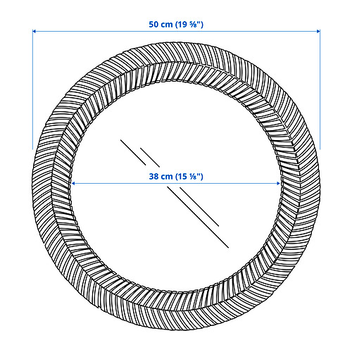 KAFFETRÄD Espejo, ratán, 50 cm - IKEA Mexico