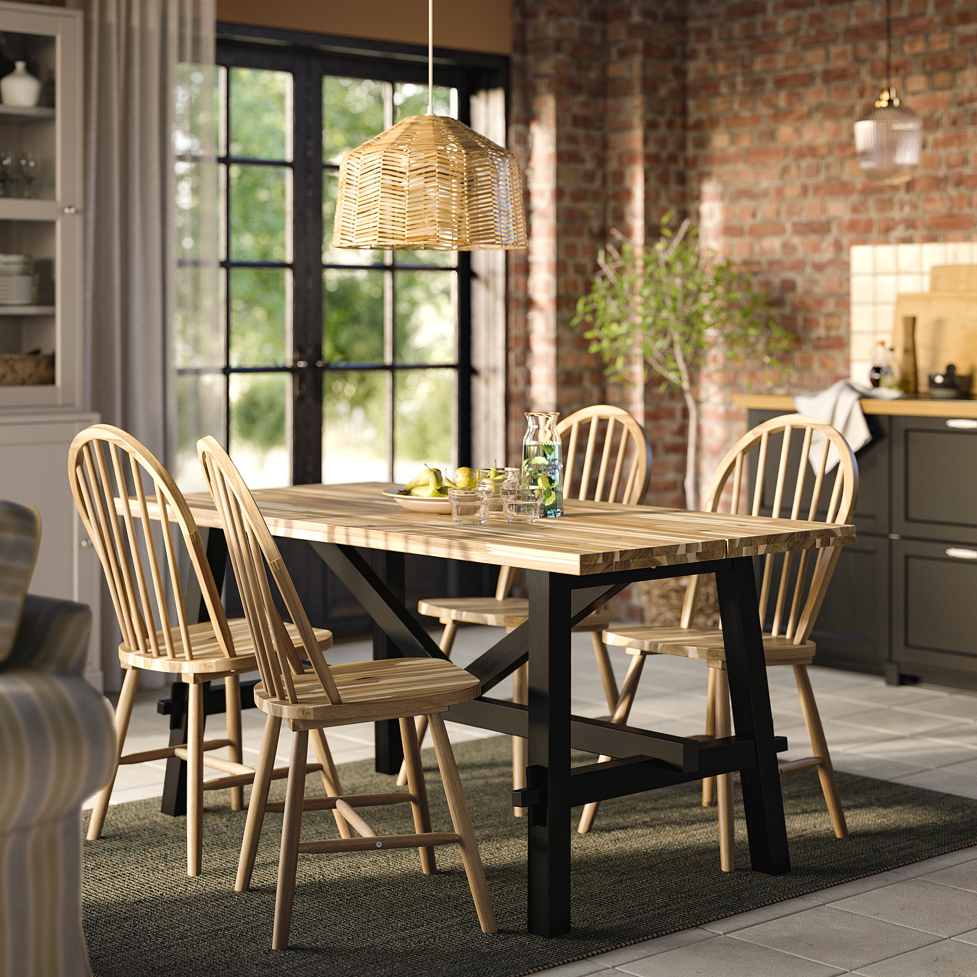 SKOGSTA 餐桌附4張餐椅