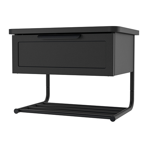 GRÅFJÄLLET - wall-mounted bedside table, anthracite, 42x29x31 cm | IKEA Taiwan Online - PE996496_S4