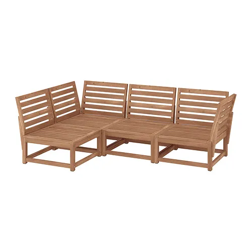 NÄMMARÖ - 三人座轉角沙發，戶外用 淺棕色，210 公分 | IKEA 線上購物 - PE958246_S4