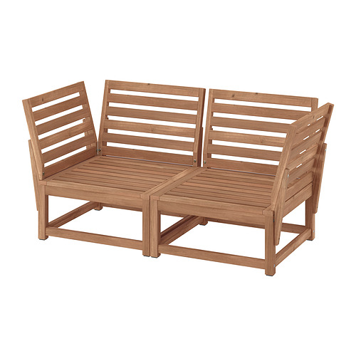 NÄMMARÖ - 戶外雙人座沙發, 設有扶手 淺棕色 | IKEA 線上購物 - PE958250_S4