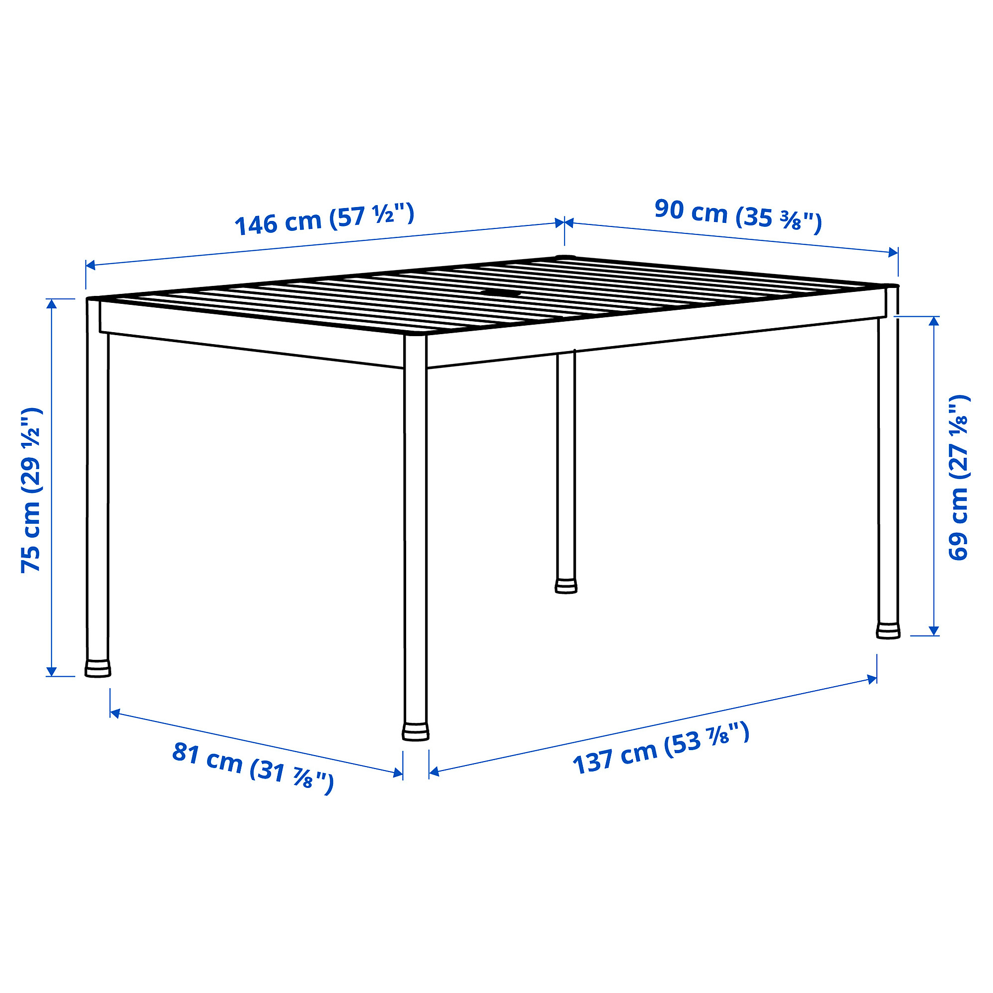 SEGERÖN table and 4 chairs with armrests