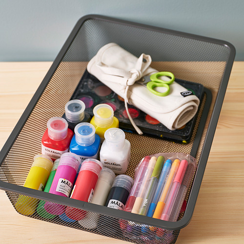 TROFAST 書桌附網眼式收納盒