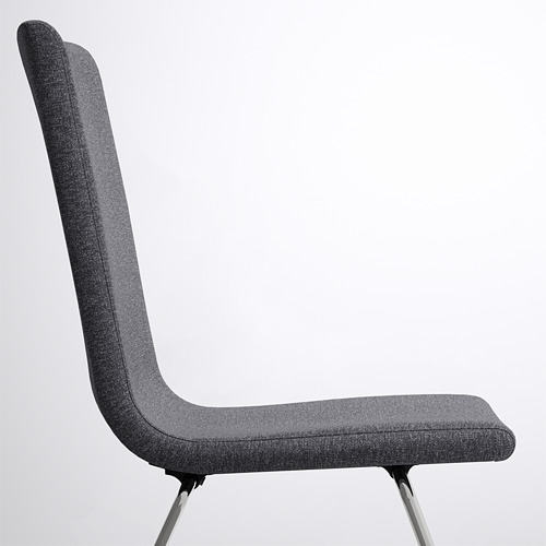 VOLFGANG - chair, chrome-plated/Gunnared medium grey | IKEA Taiwan Online - PE672674_S4