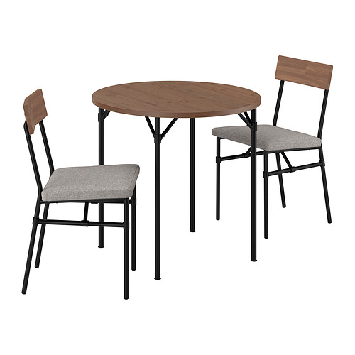 GRÖTÅN/GRÖTÅN - table and 2 chairs, pine brown stained/Tibbleby dark beige, 80 cm | IKEA Taiwan Online - PE996846_S4