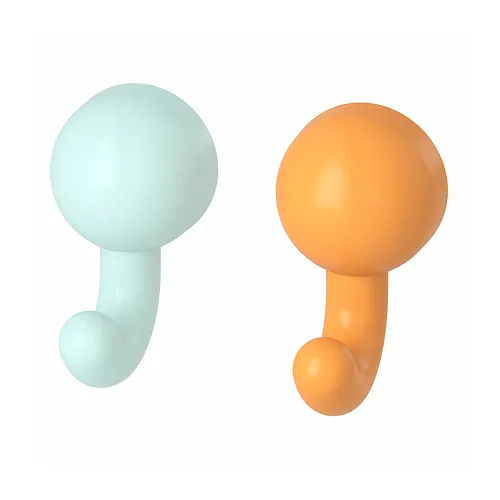 HUMLESJÖN - 附吸盤掛鉤, 橘色/土耳其藍, 12x8 公分 | IKEA 線上購物 - PE996855_S4