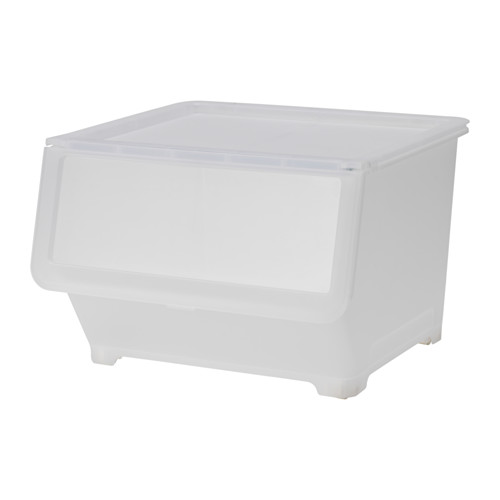 FIRRA - box with lid, transparent, 44.5x42x31 cm | IKEA Taiwan Online - PE612687_S4