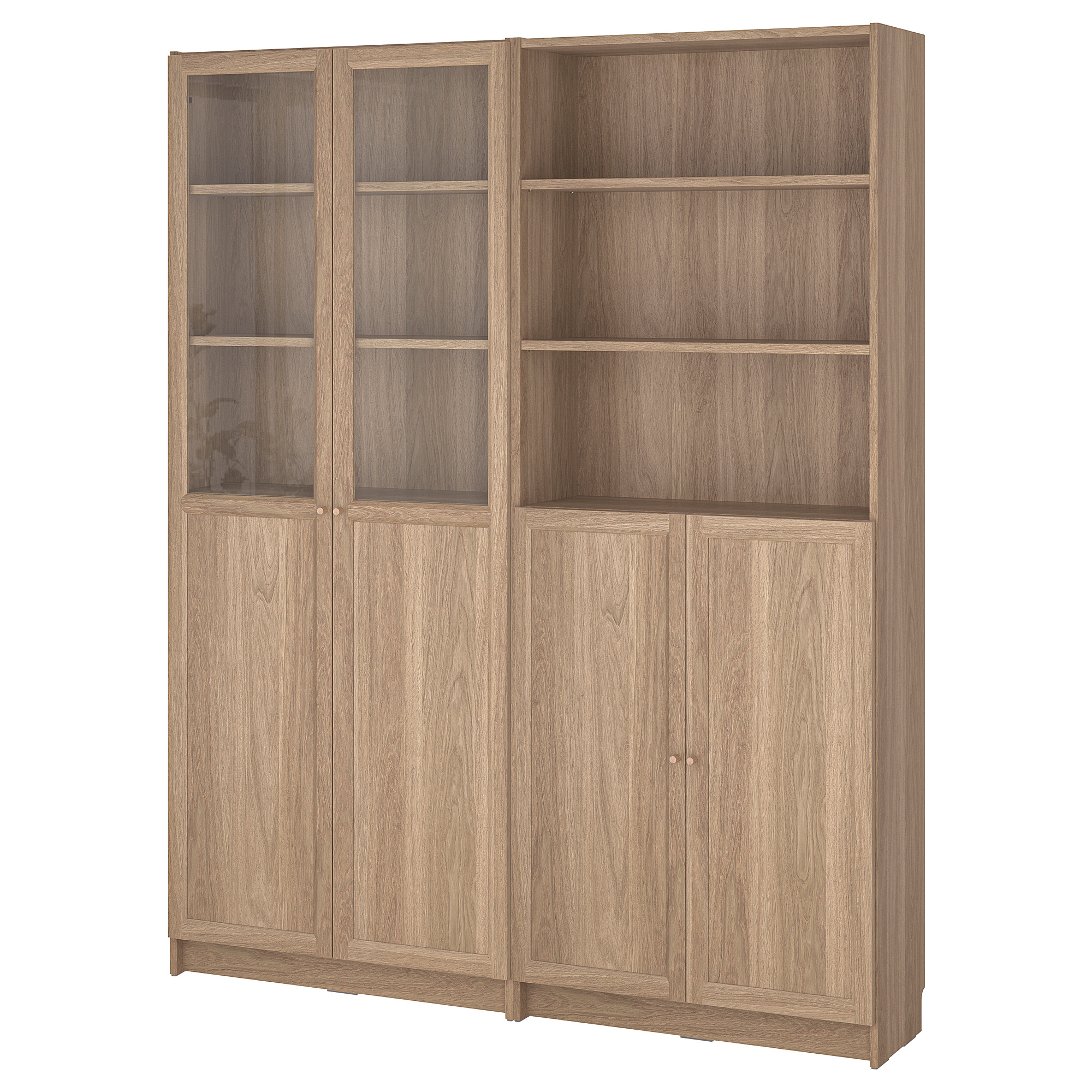 BILLY/OXBERG bookcase with panel/glass doors