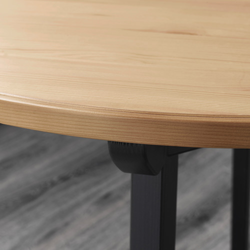 GAMLARED - 桌子, 圓桌, 淺仿古染色/黑色 | IKEA 線上購物 - PE640498_S4