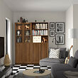 BILLY/OXBERG bookcase with panel/glass doors