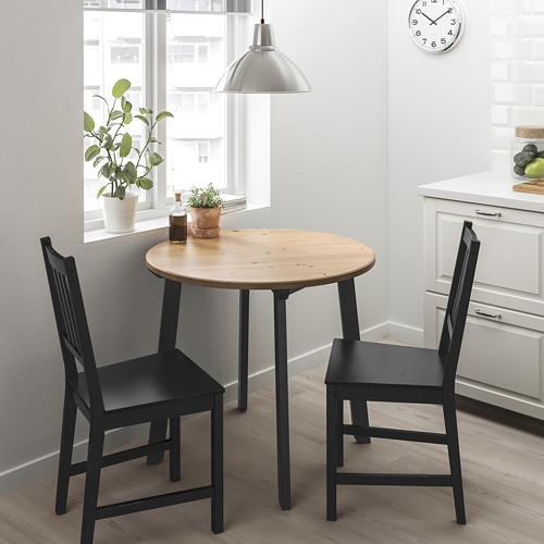 GAMLARED/STEFAN - table and 2 chairs, light antique stain/brown-black | IKEA Taiwan Online - PE716776_S4