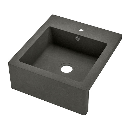 TALLSJÖN - sink bowl w visible front, dark grey/stone effect, 60x65 cm | IKEA Taiwan Online - PE958780_S4