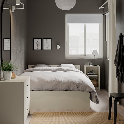GURSKEN - 雙人床框附床頭板, 淺米色, 附Luröy床底板條 | IKEA 線上購物 - PE811137_S4