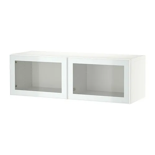 BESTÅ - 上牆式收納櫃組合, 白色 Glassvik/白色/淺綠色 透明玻璃, 120x42x38 公分 | IKEA 線上購物 - PE892900_S4