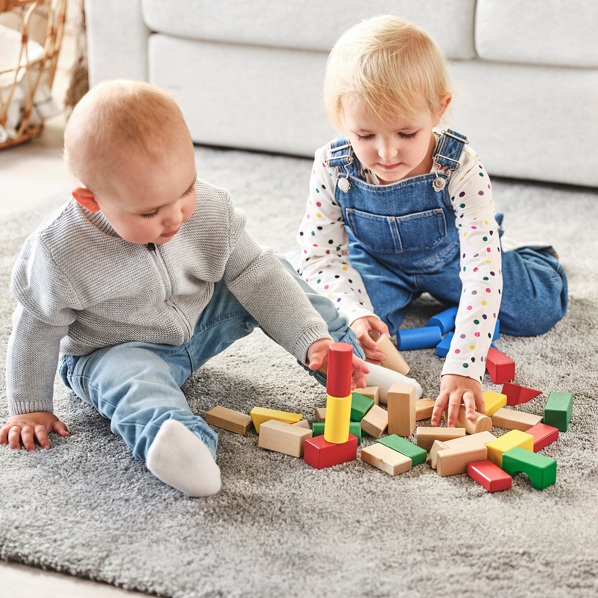 UNDERHÅLLA 40-piece wooden building block set