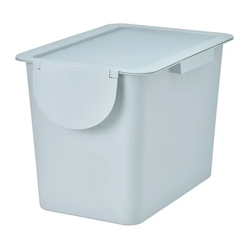 TRÖSKNING - 附蓋萬用桶, 淺藍灰色, 25 公升 | IKEA 線上購物 - PE958873_S4