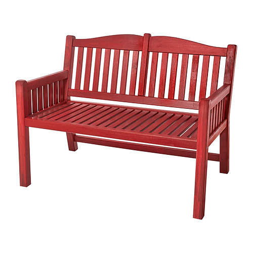 PÄRONHOLMEN bench with backrest, outdoor