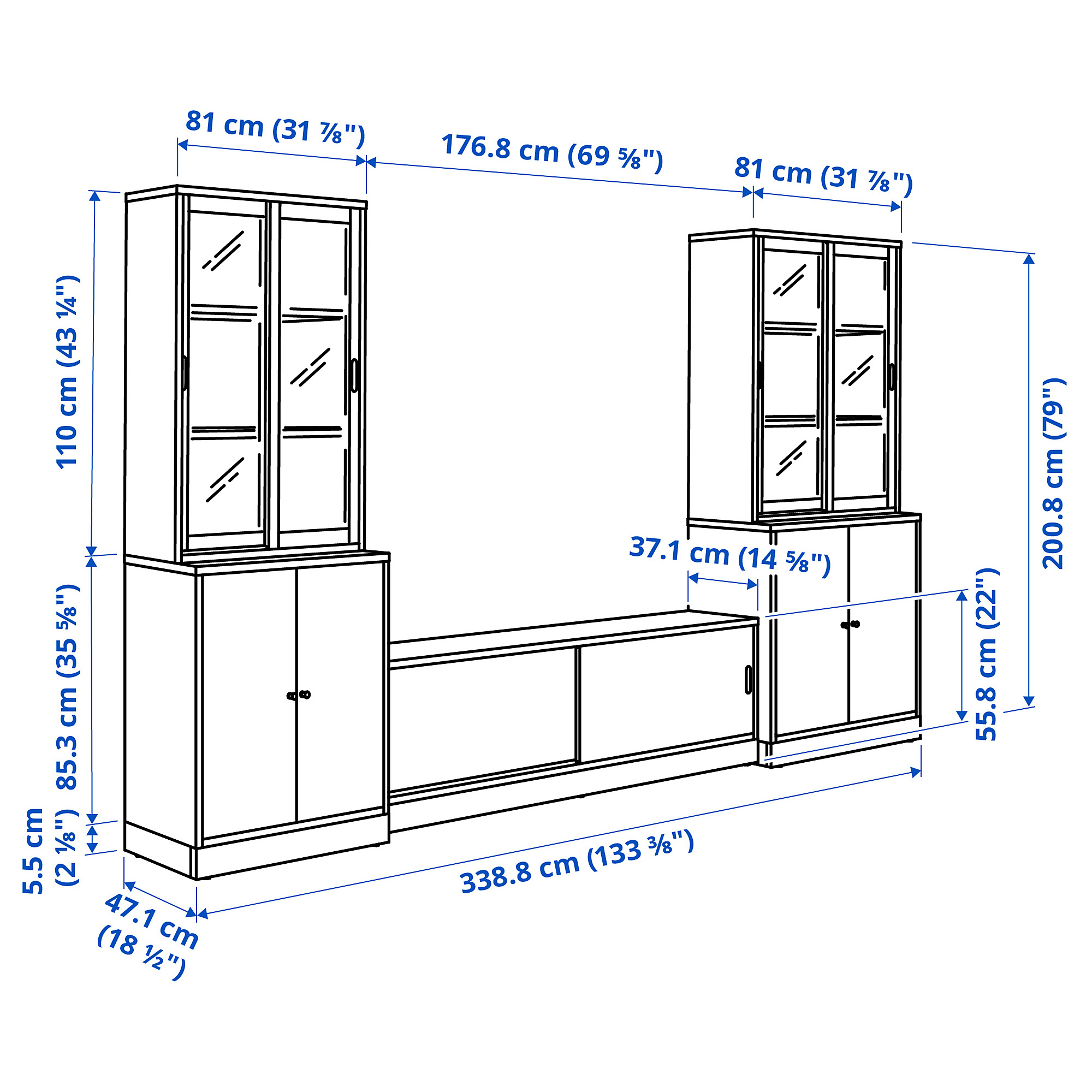 TONSTAD TV storage combination