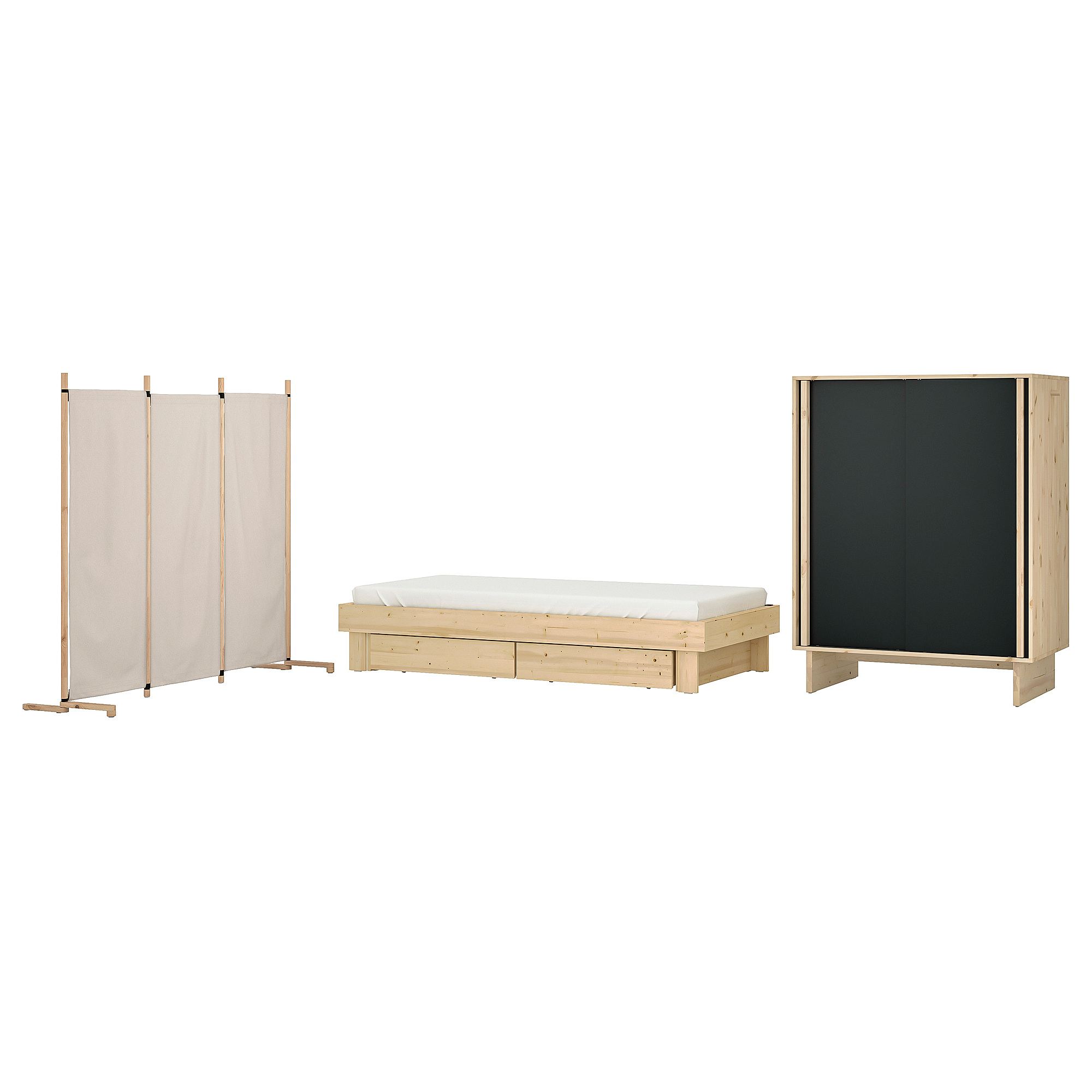 GLAMBERGET bedroom furniture, set of 3