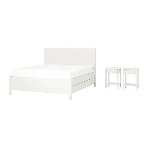 TONSTAD - 臥室家具 3件組, 含睡床收納/淺乳白色, 180x200 公分 | IKEA 線上購物 - PE959008_S4