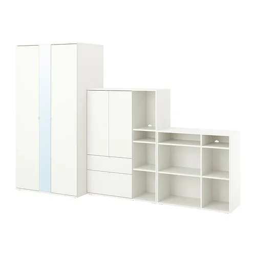 VIHALS - 衣櫃/衣櫥組合, 白色/鏡面, 305x57x200 公分 | IKEA 線上購物 - PE854803_S4
