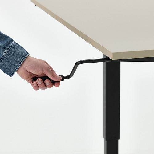 TROTTEN - 升降式工作桌, 米色/碳黑色 | IKEA 線上購物 - PE854848_S4