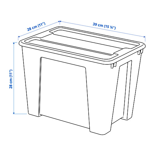 SAMLA - box with lid, transparent | IKEA Taiwan Online - PE854868_S4