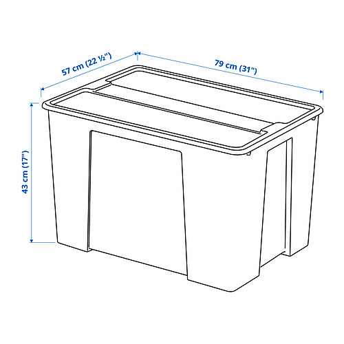 SAMLA - box with lid, transparent | IKEA Taiwan Online - PE854872_S4