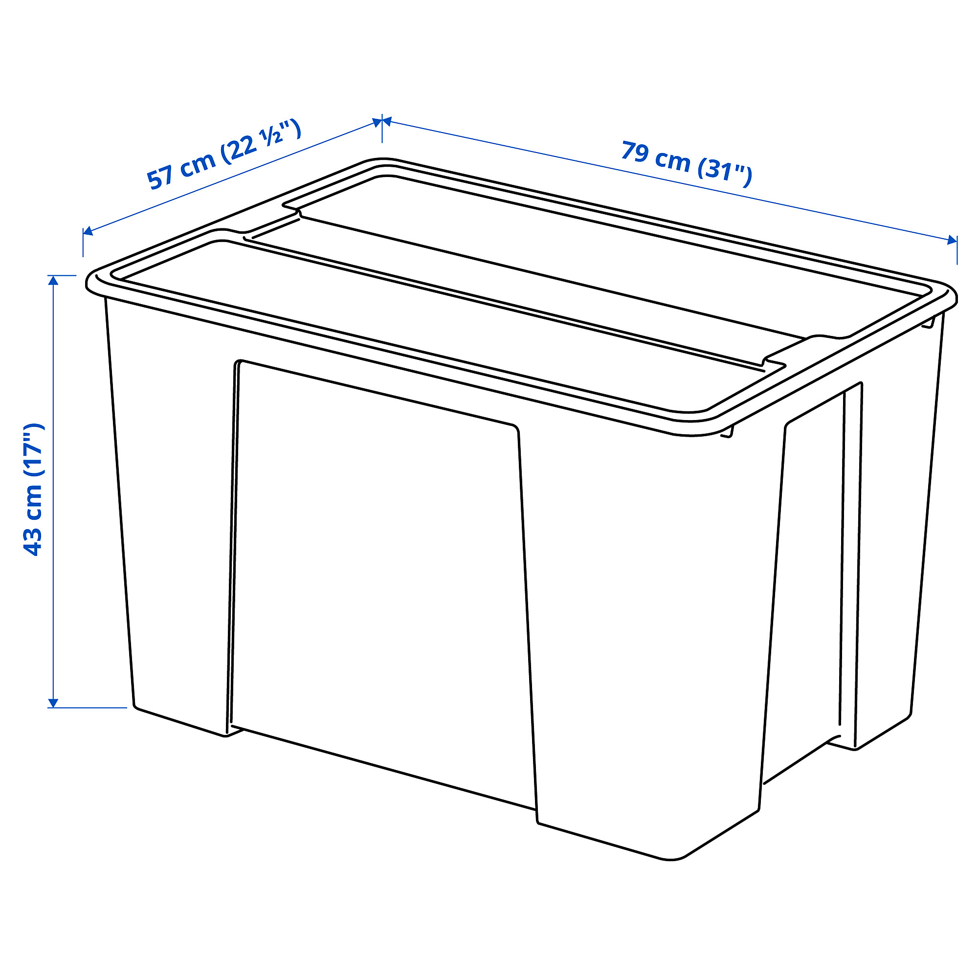 SAMLA box with lid