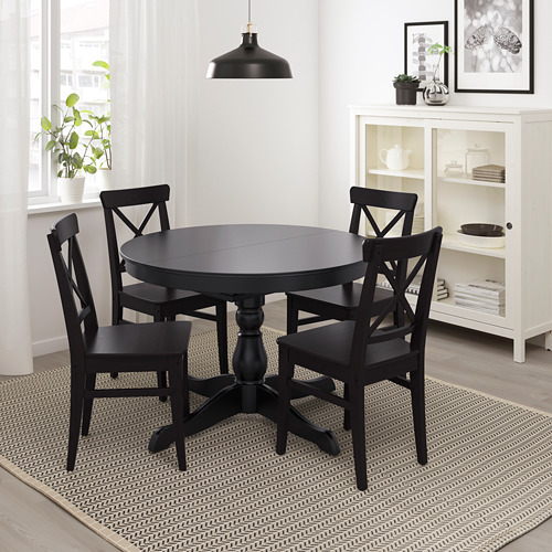 INGATORP - 延伸圓桌, 黑色 | IKEA 線上購物 - PE716640_S4
