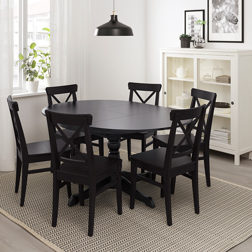 INGATORP - 延伸圓桌, 黑色 | IKEA 線上購物 - PE716641_S4
