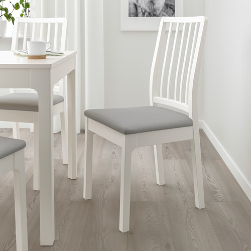EKEDALEN - 餐椅, 白色/Orrsta 淺灰色 | IKEA 線上購物 - PE717450_S4