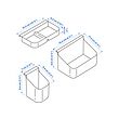 VISSLAÅN drawer organisers, set of 3