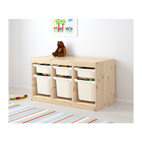 TROFAST - 收納組合附收納盒, 染白松木/白色 | IKEA 線上購物 - PE613427_S4