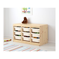 TROFAST - storage combination with boxes, light white stained pine/yellow | IKEA Taiwan Online - PE653537_S3